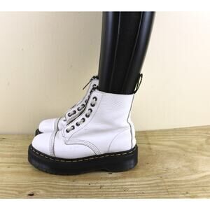 Doc Dr Martens Boots Womens 7 White Sinclair Platform Shoes